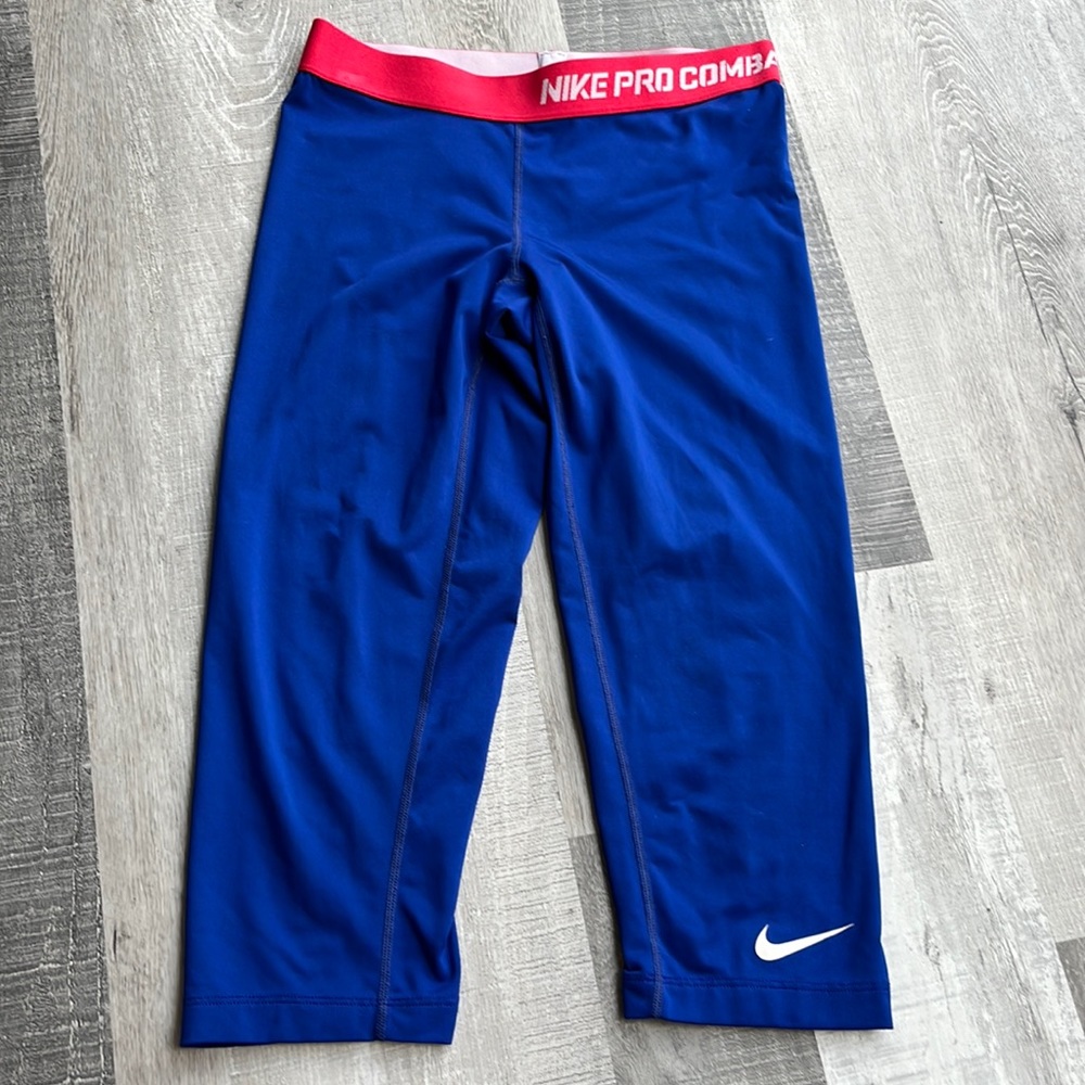 Nike Pro Combat dri-fit compression fit size medium M blue